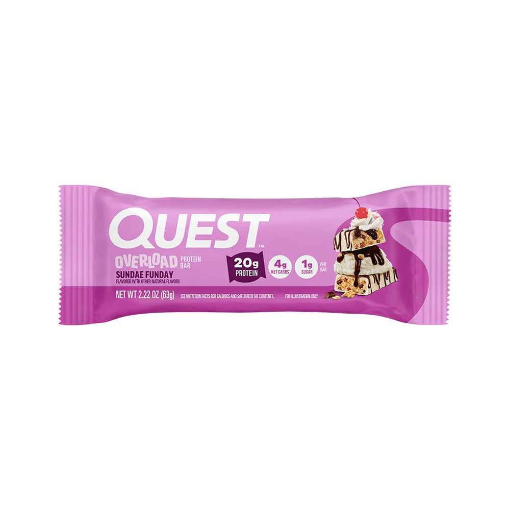 QUEST BARRA DE PROTEINA SUNDAE FUNDAY RECUBIERTA BOLSA 60 G