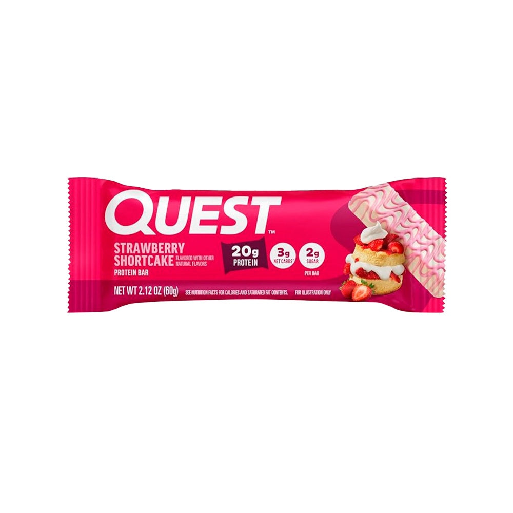 QUEST BARRA DE PROTEINA TORTA DE FRESA BOLSA 60 G