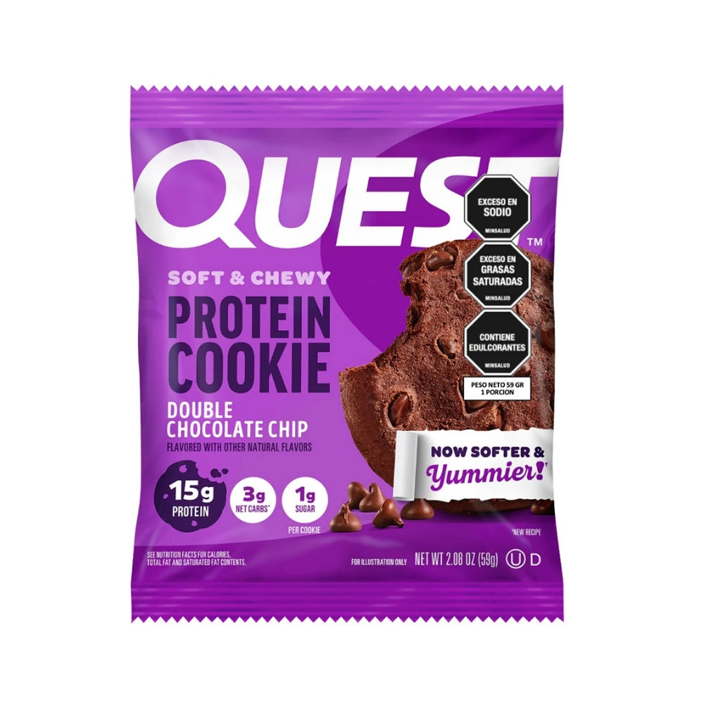 QUEST GALLETA PROTEINA DOBLE CHOCOLATE BOLSA 59 G