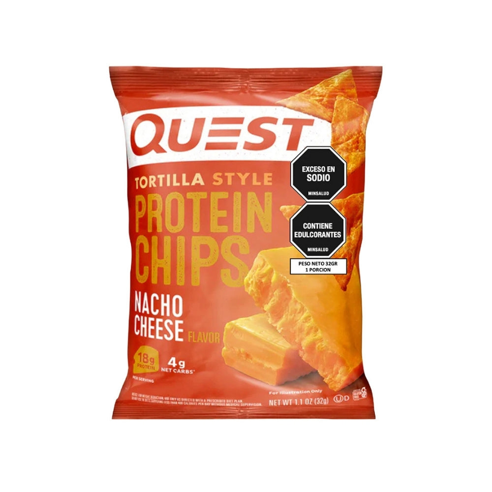 QUEST TORTILLA CHIPS NACHO Y QUESO BOLSA 32 G