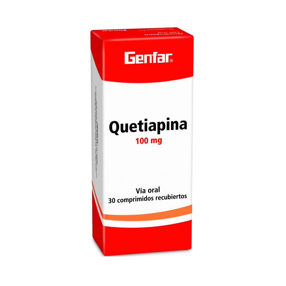 QUETIAPINA GENFAR (RG) TABLETAS 100 MG CAJA X 30 UNDS