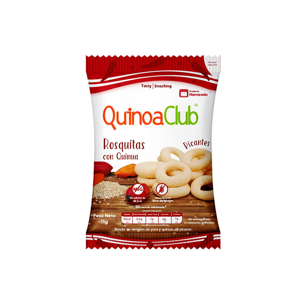 QUINOACLUB ROSQUITAS PICANTES 15 G