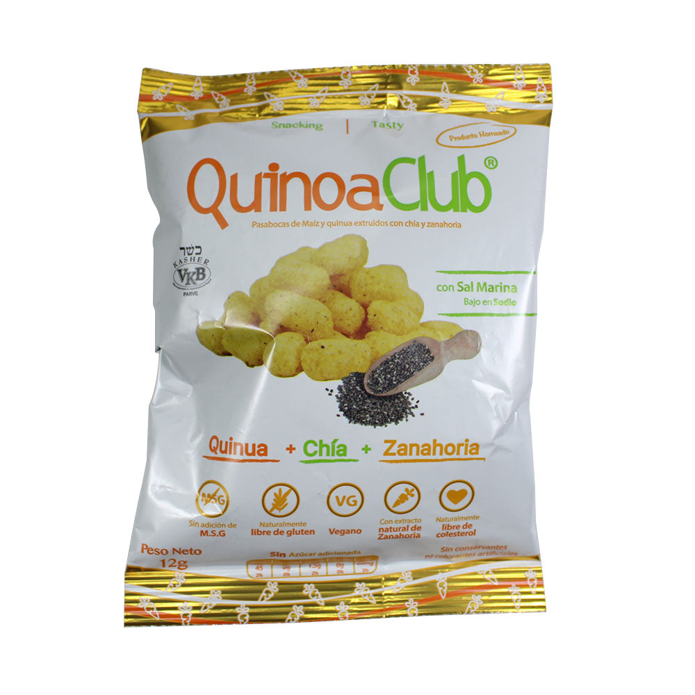 QUINOACLUB SNACKS CHIA Y ZANAHORIA 12 G