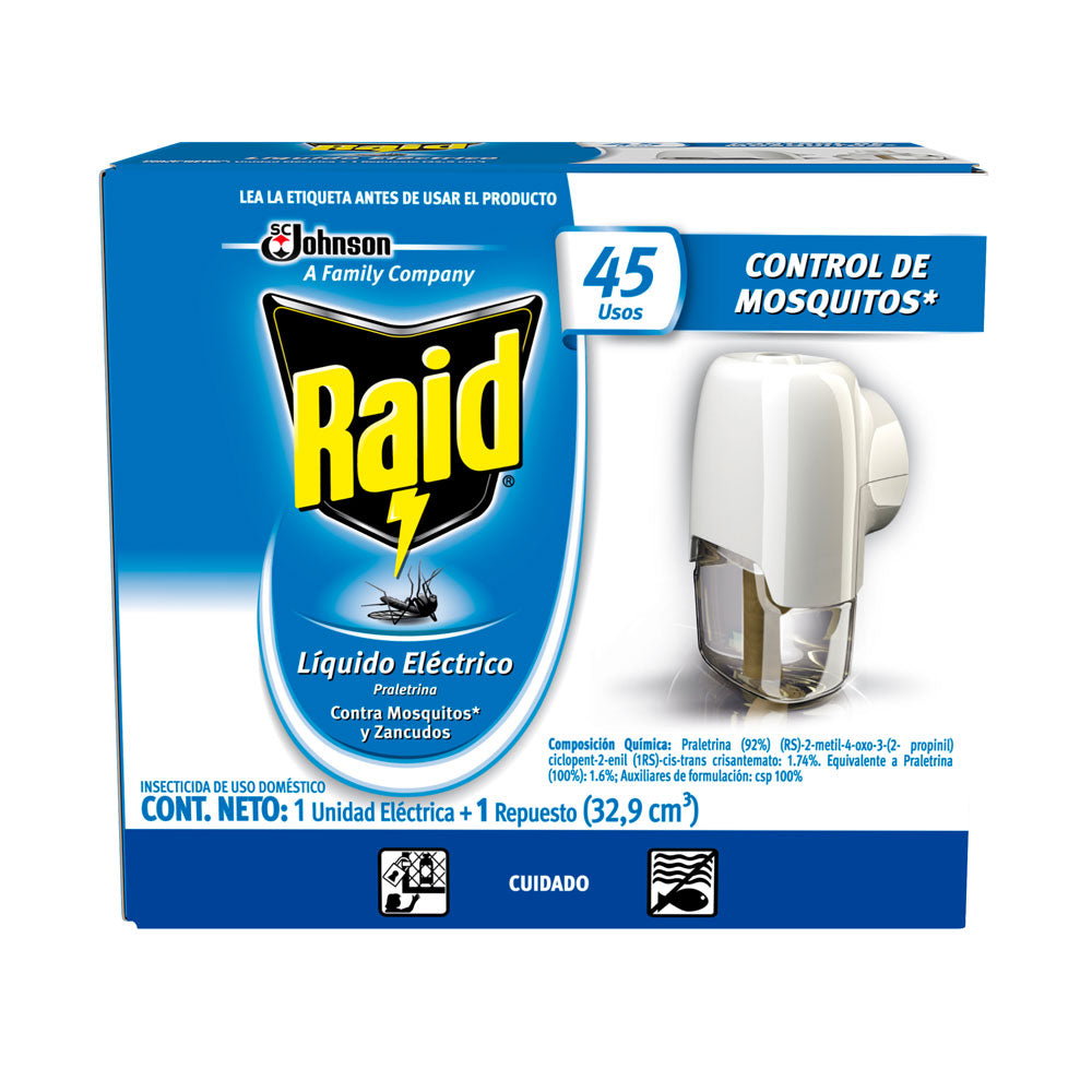 RAID 45 USOS UNIDAD ELECTRICA CAJA X 1 UND
