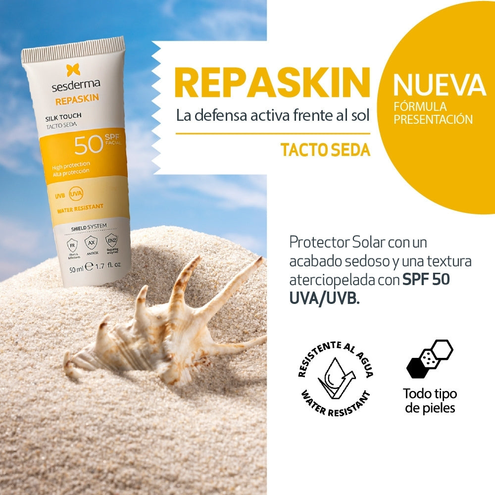 REPASKIN FACIAL TACTO SEDA SPF 50 FRASCO 50 ML