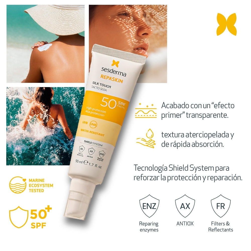 REPASKIN FACIAL TACTO SEDA SPF 50 FRASCO 50 ML