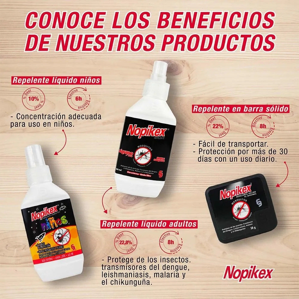 REPELENTE LOCION NOPIKEX SPRAY 120 ML