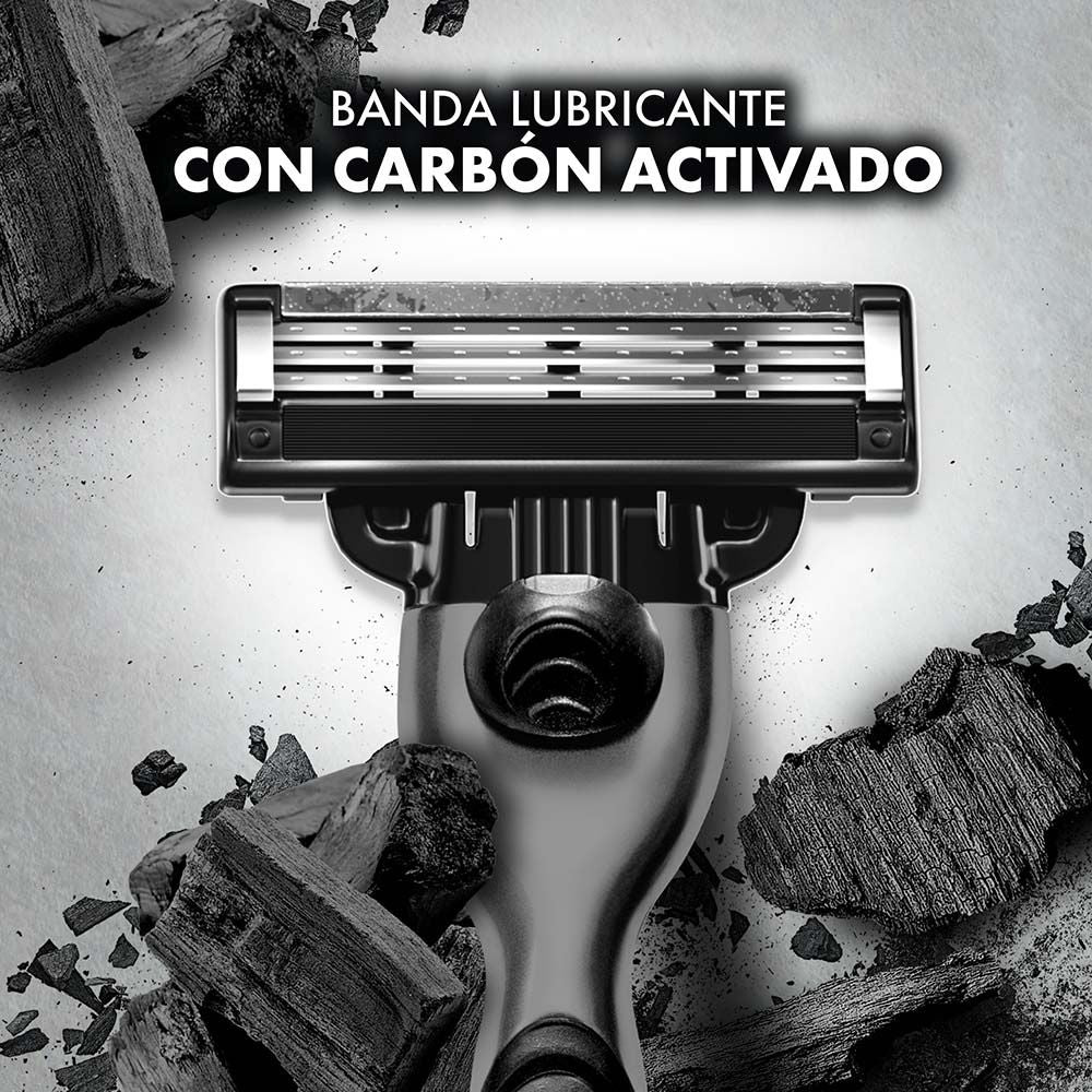 REPUESTO GILLETTE MACH3 CARBONO CAJA X 2 UNDS