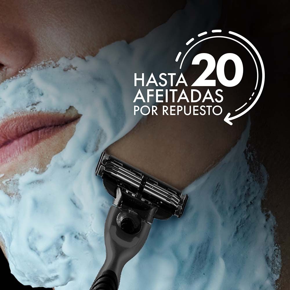 REPUESTO GILLETTE MACH3 CARBONO CAJA X 2 UNDS