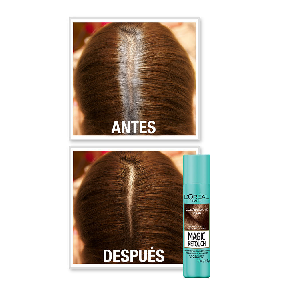 RETOCA RAICES MAGIC RETOUCH CASTAÑO CLARO SPRAY 75 ML