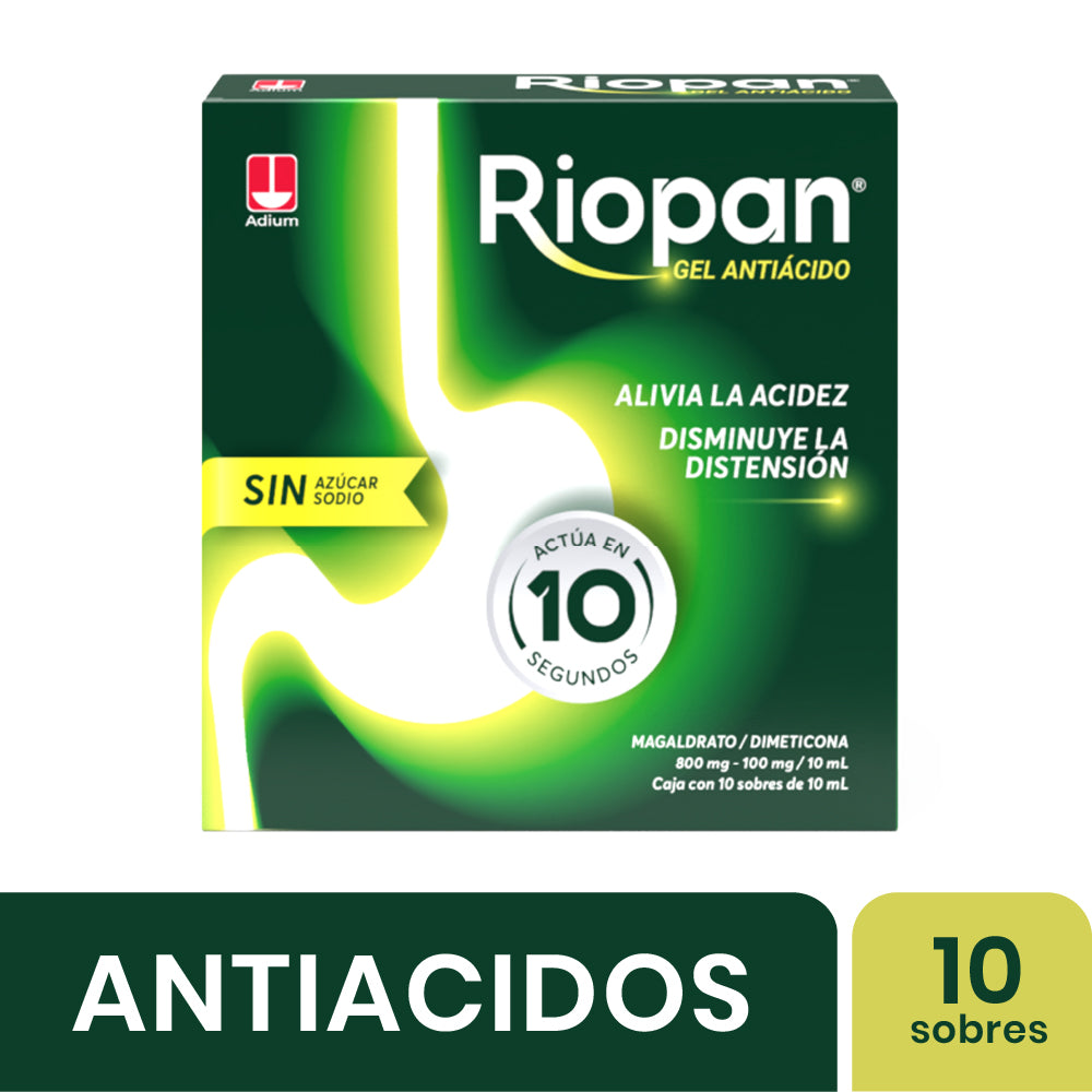 RIOPAN GEL SACHET CAJA X 10 UNDS