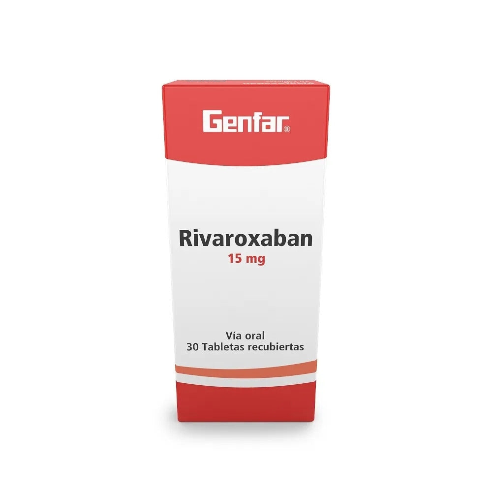 RIVAROXABAN GENFAR (RG) TABLETAS RECUBIERTAS 15 MG CAJA X 30 UNDS
