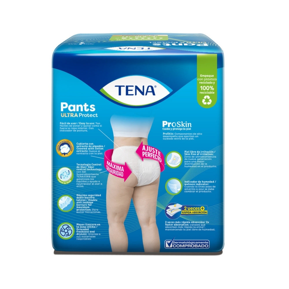 ROPA INTERIOR TENA PANTS ULTRA PROTECT TALLA L BOLSA X 10 UNDS