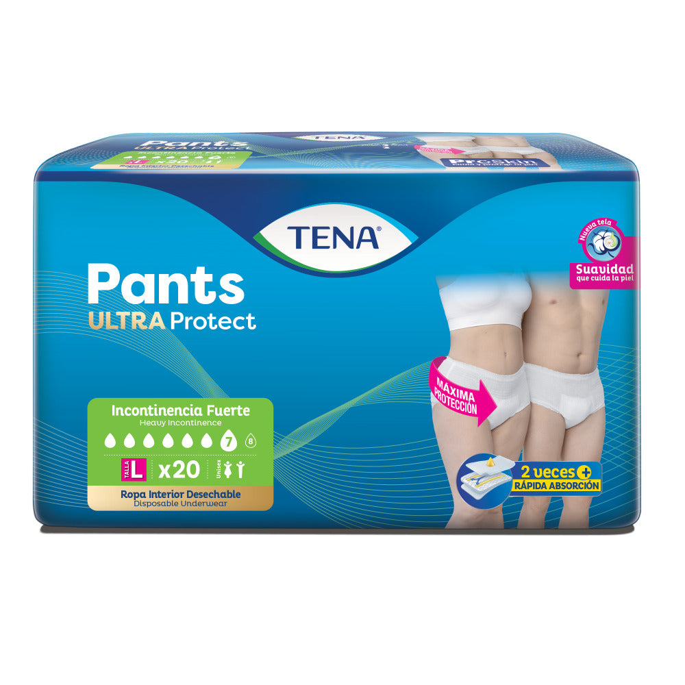 ROPA INTERIOR TENA PANTS ULTRA PROTECT TALLA L BOLSA X 20 UNDS