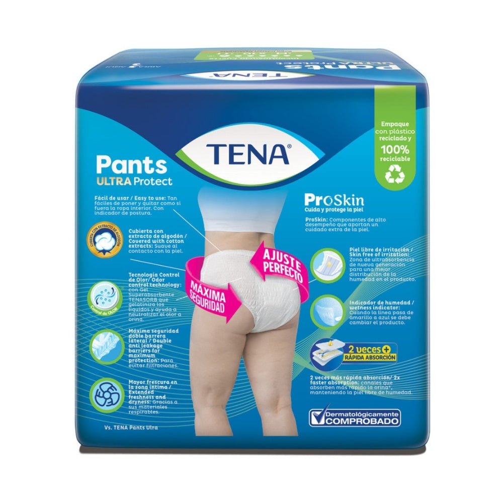 ROPA INTERIOR TENA PANTS ULTRA PROTECT TALLA M BOLSA X 10 UNDS