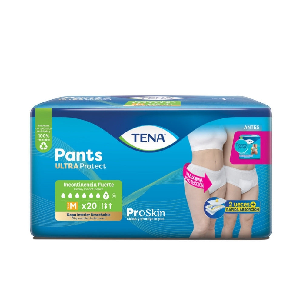 ROPA INTERIOR TENA PANTS ULTRA PROTECT TALLA M BOLSA X 20 UNDS
