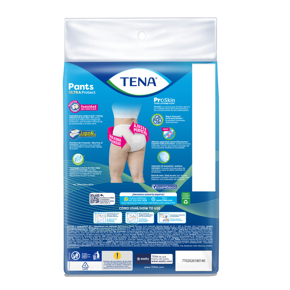 ROPA INTERIOR TENA PANTS ULTRA TALLA M BOLSA X 1 UND