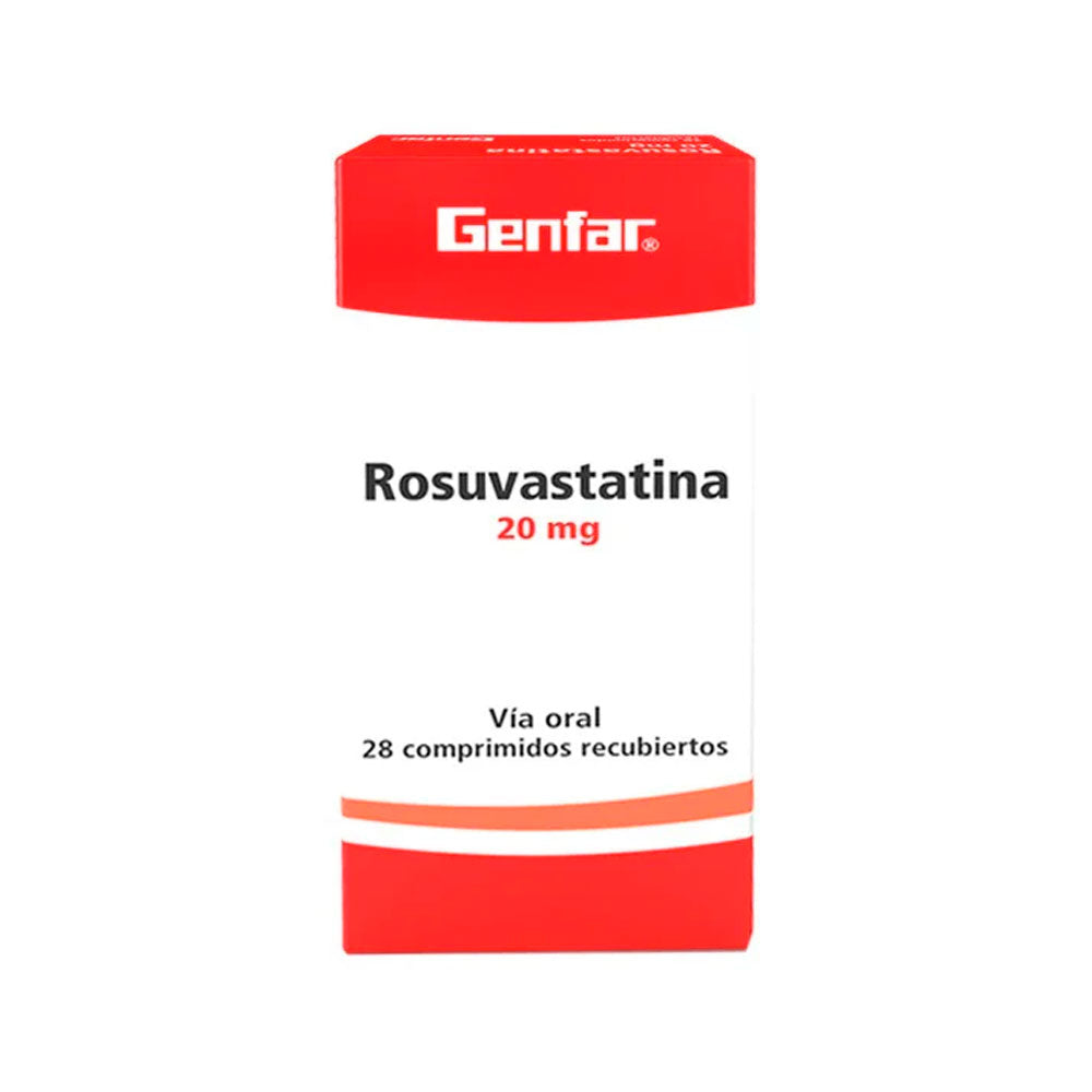 ROSUVASTATINA GENFAR TABLETAS 20 MG CAJA X 28 UNDS