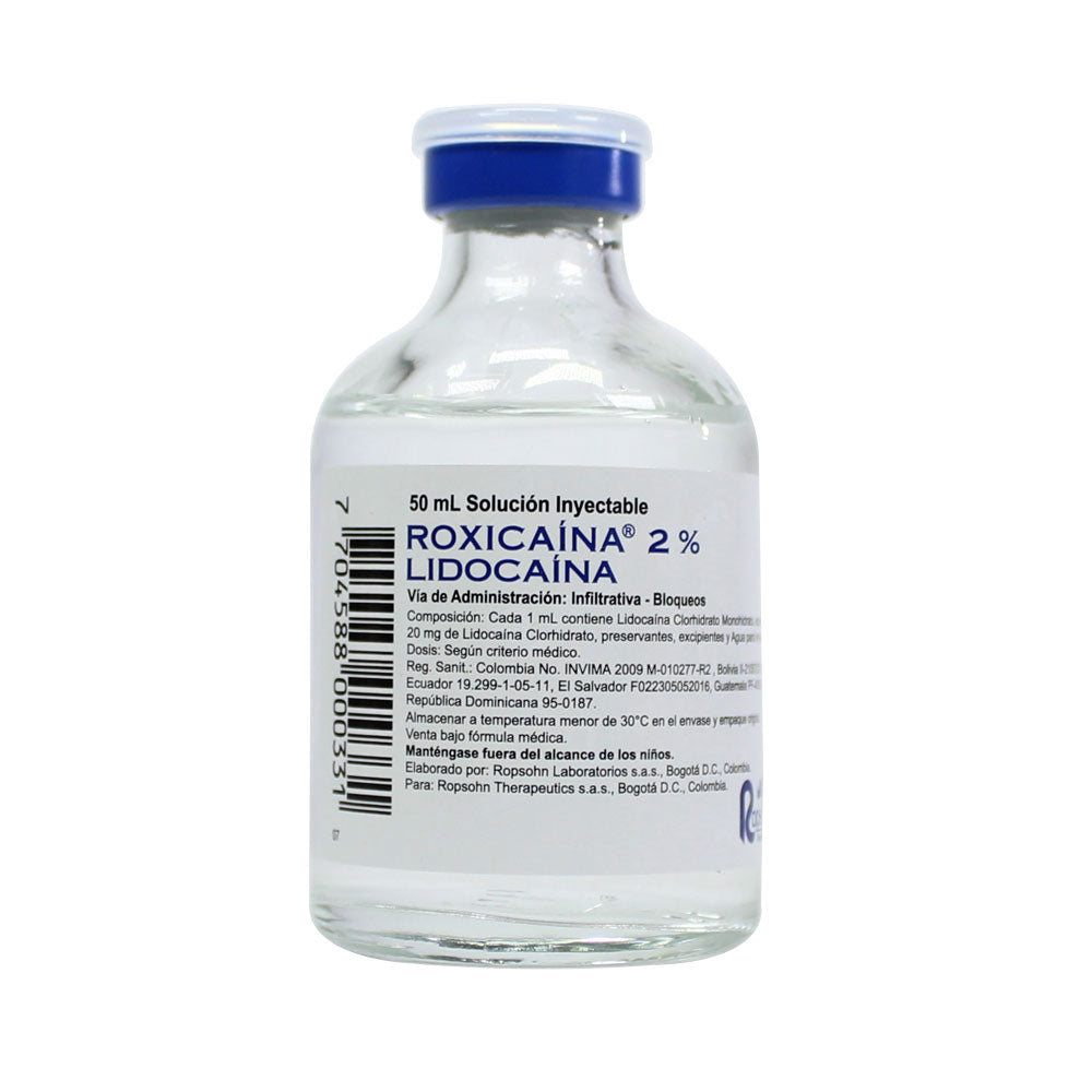 ROXICAINA SOLUCION 2 % FRASCO 50 ML