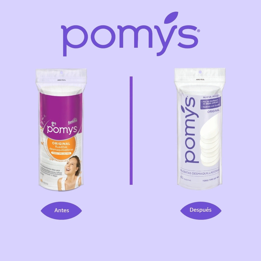 RUEDITAS FACIALES POMYS ORIGINAL BOLSA X 60 UNDS