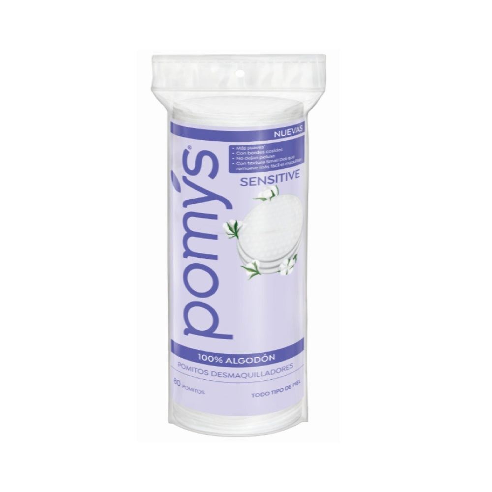 RUEDITAS FACIALES POMYS SENSITIVE BOLSA X 80 UNDS