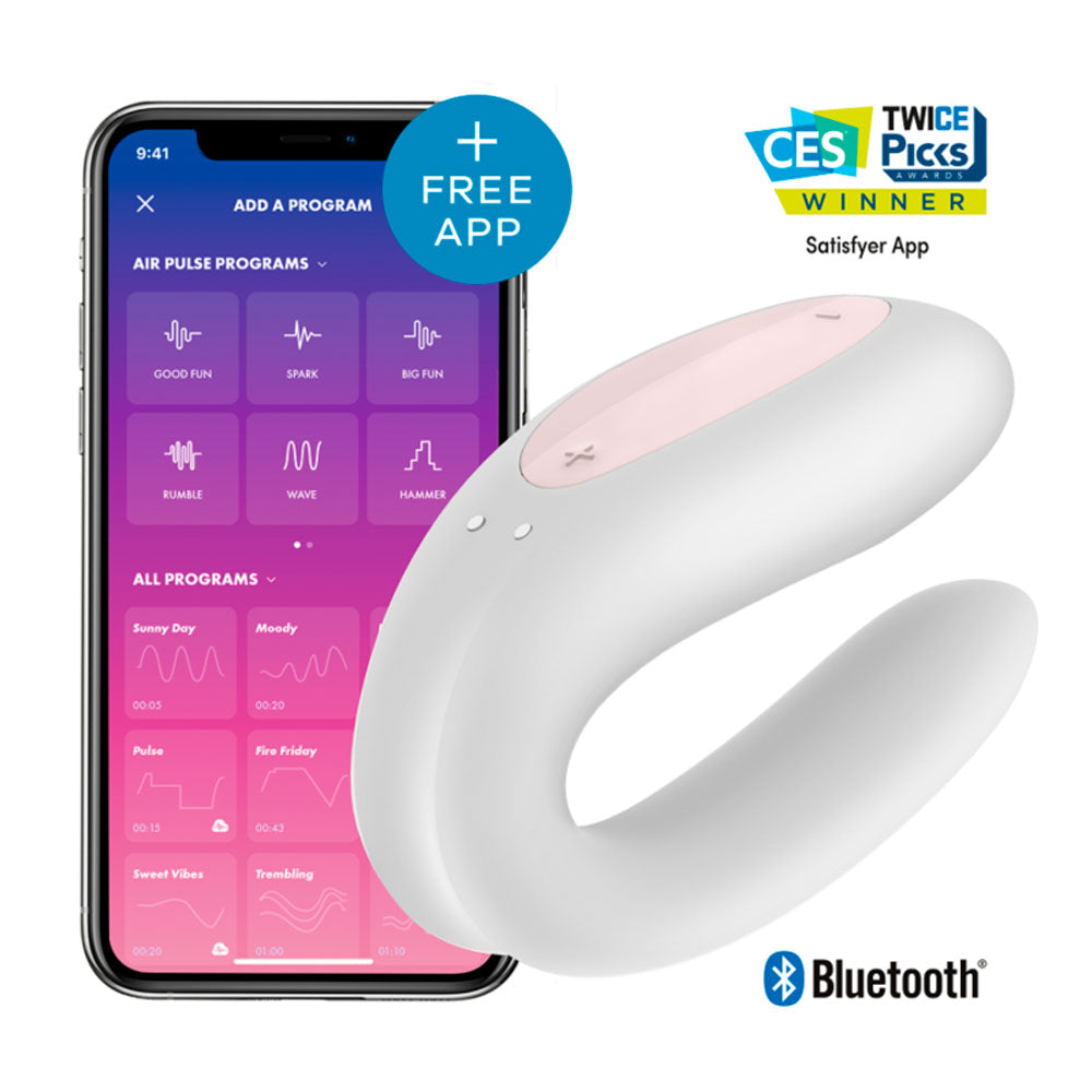 SATISFYER DOUBLE JOY BLANCO CAJA X 1 UND