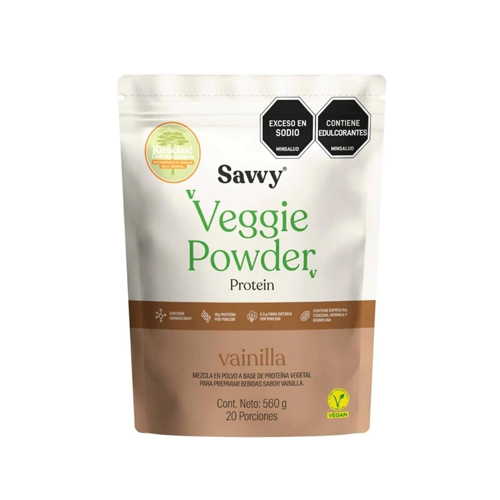 SAVVY VEGGIE POWER VAINILLA FRANCESA DOYPACK 560 G