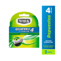 SCHICK REPUE. QUATTRO TITANIUM X 2 UNDS