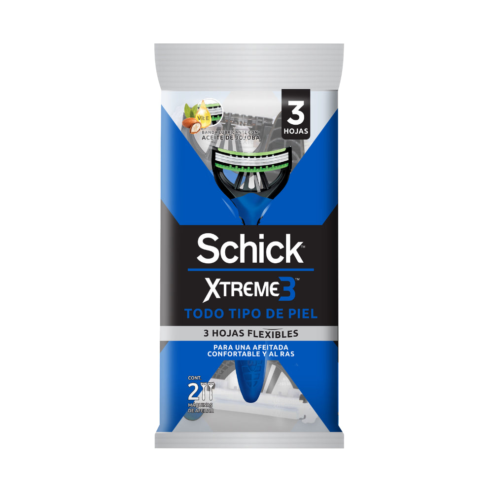 SCHICK XTREME 3 HOMBRE MAQUINA DE AFEITAR BOLSA X 2 UNDS