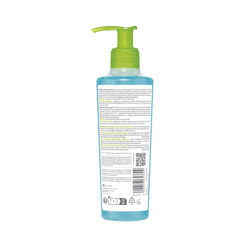 SEBIUM GEL MOUSSANT LIMPIADOR BIODERMA FRASCO 200 ML