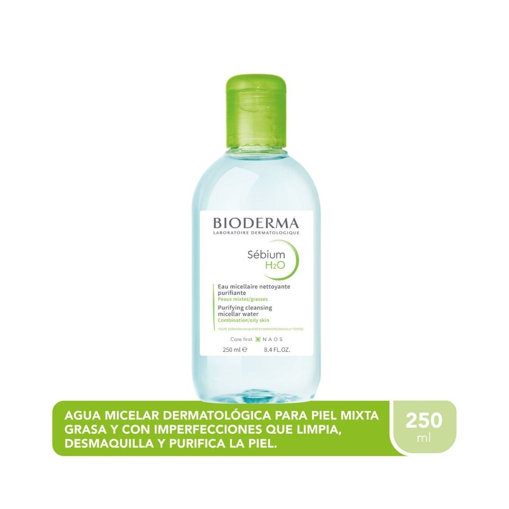 SEBIUM H2O AGUA MICELAR BIODERMA FRASCO 250 ML
