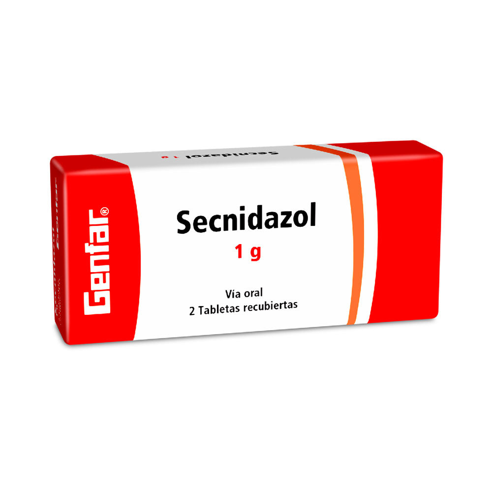 SECNIDAZOL GENFAR TABLETAS 1 G CAJA X 2 UNDS