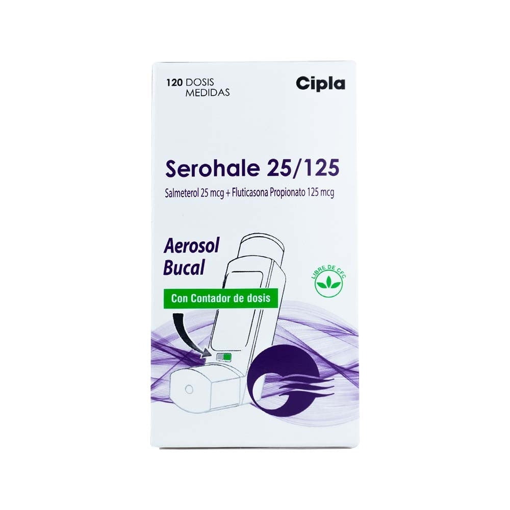 SEROHALE (RG) INHALADOR BUCAL 25/125 MCG CAJA 120 DOSIS