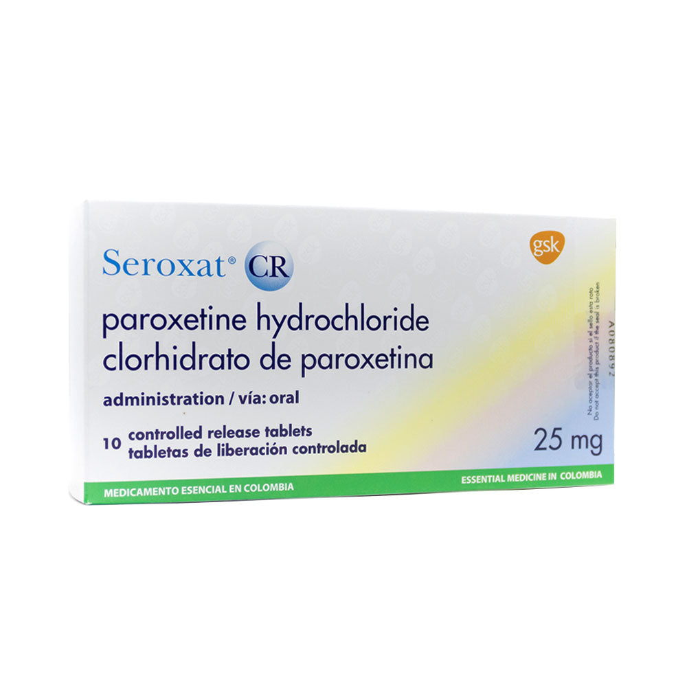 SEROXAT CR TABLETAS 25 MG CAJA X 10 UNDS