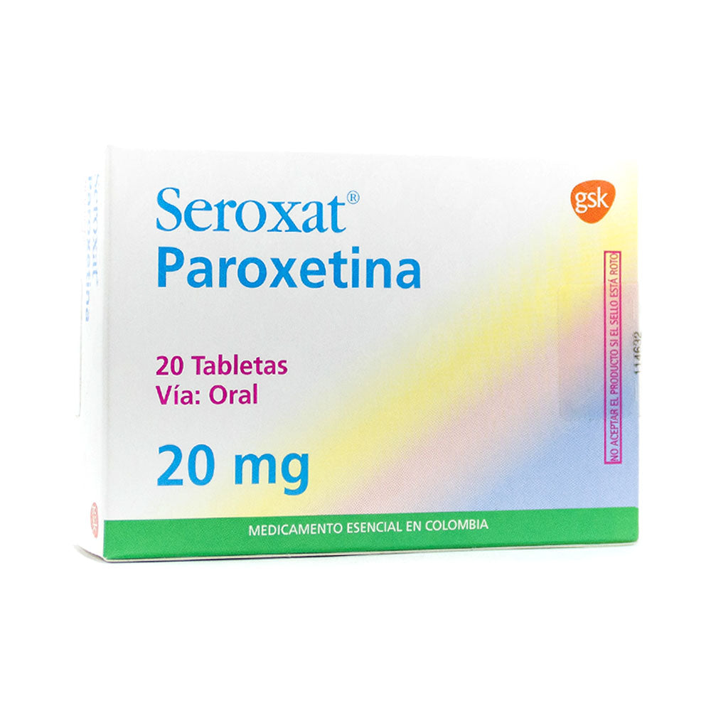 SEROXAT TABLETAS 20 MG CAJA X 20 UNDS