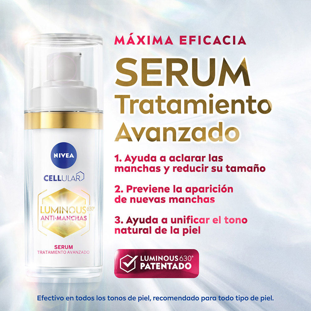 SERUM FACIAL NIVEA LUMINOUS 630 ANTI-MANCHAS FRASCO 30 ML