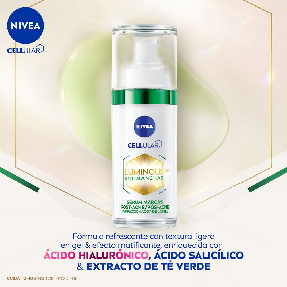 SERUM FACIAL NIVEA LUMINOUS 630 PIEL GRASA CAJA 30 ML