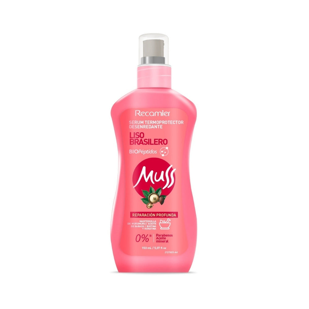 SERUM TERMOPROTECTOR MUSS LISO BRASILERO FRASCO 150 ML
