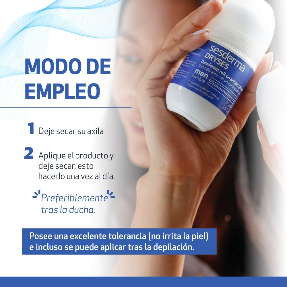 SESDERMA DRYSES FOR MEN DESODORANTE ROLL ON 75 ML