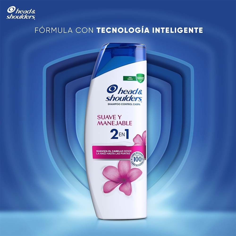 SHAMPOO 2EN1 HYS SUAVE Y MANEJABLE FRASCO 375 ML