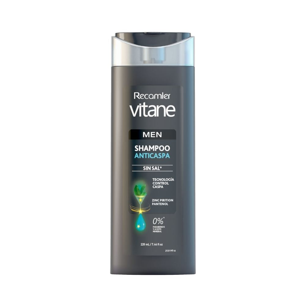 SHAMPOO ANTICASPA VITANE MEN FRASCO 220 ML