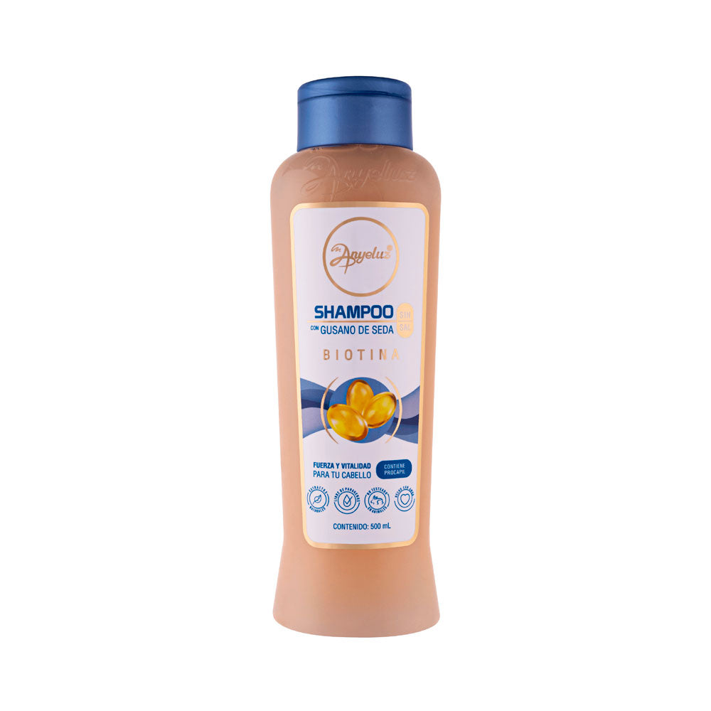 SHAMPOO ANYELUZ GUSANO SEDA FRASCO 500 ML