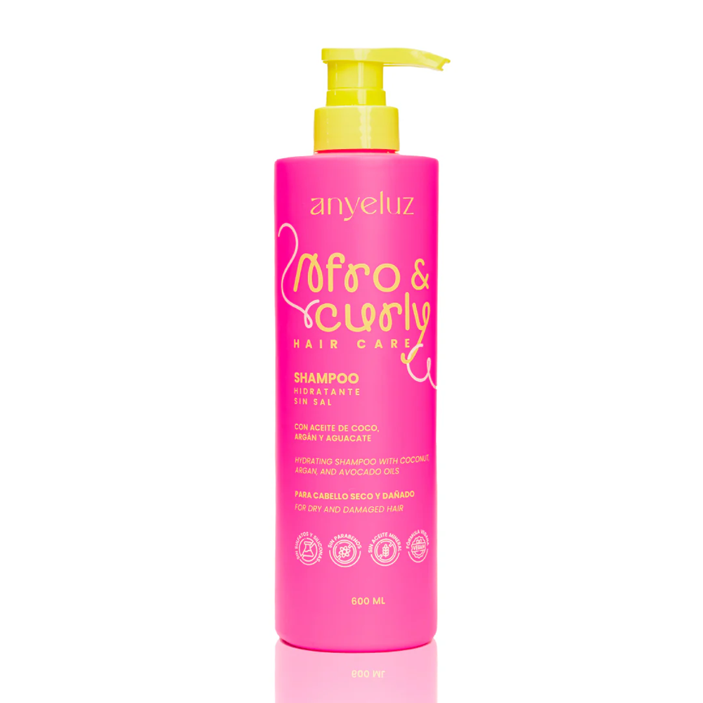 SHAMPOO ANYELUZ HIDRATANTE AFRO & CURLY FRASCO 600 ML