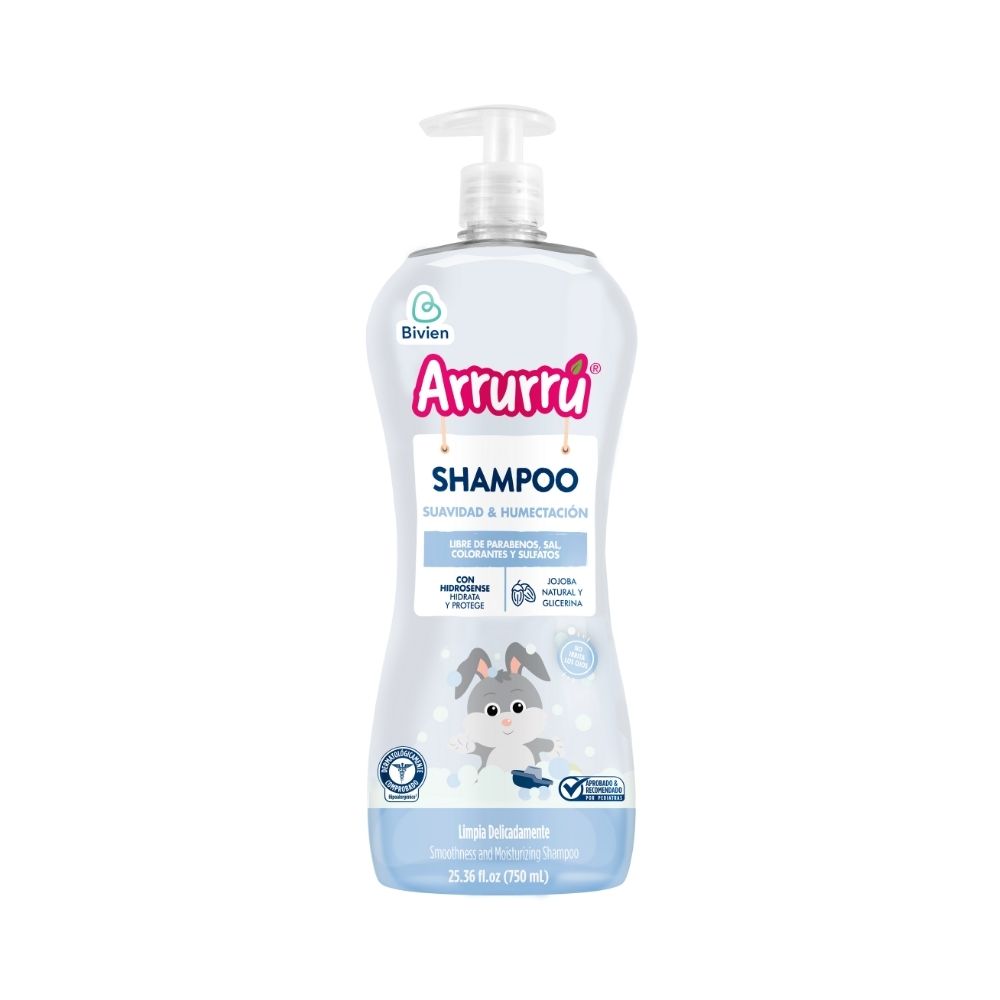 SHAMPOO ARRURRU SUAVIDAD & HUMECTACIÓN FRASCO 750 ML