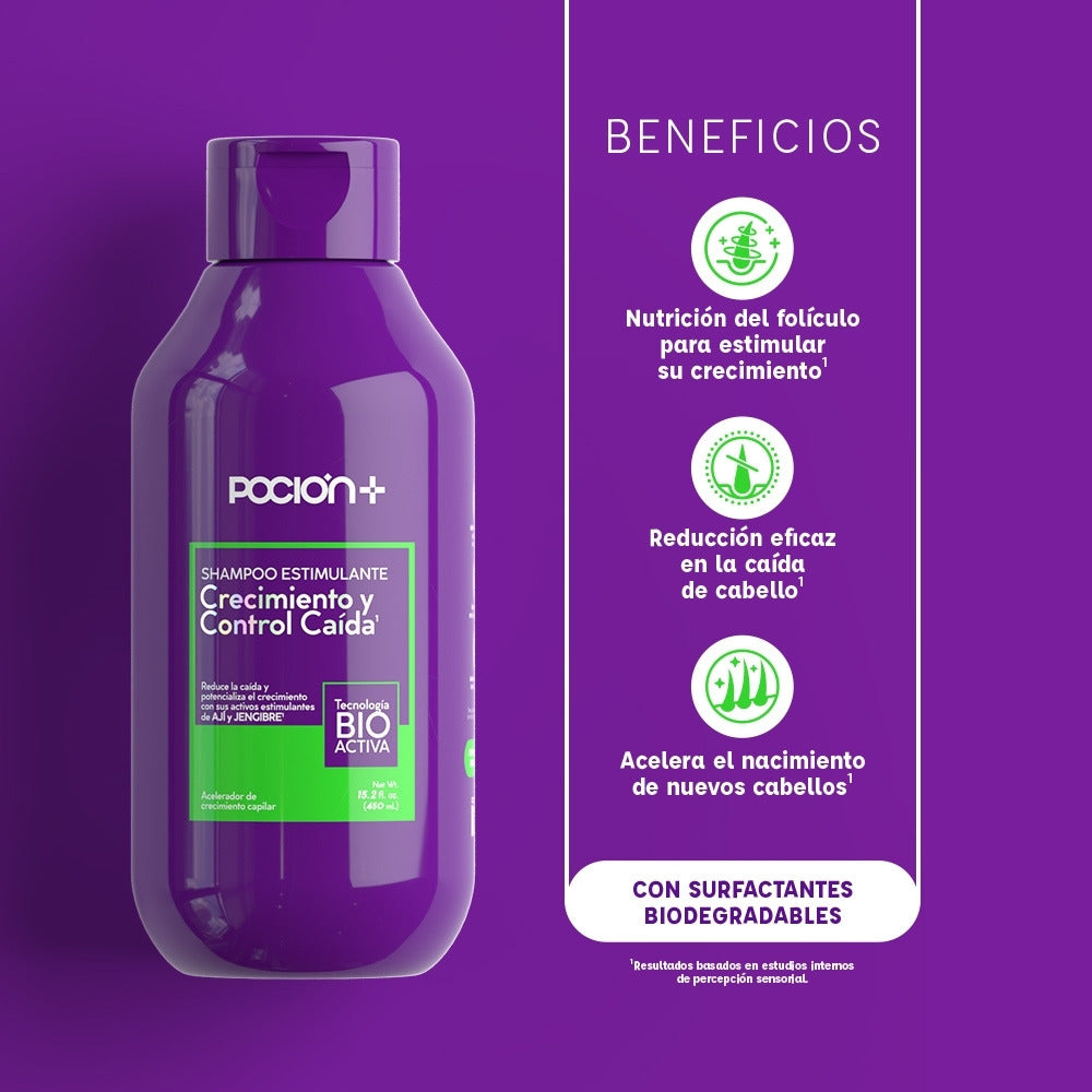 SHAMPOO CRECIMIENTO Y CAIDA LA POCION FRASCO 450 ML