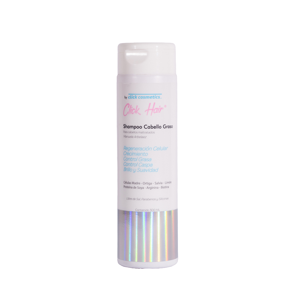SHAMPOO DE AJI CABELLO GRASO CLICK HAIR FRASCO 300 ML