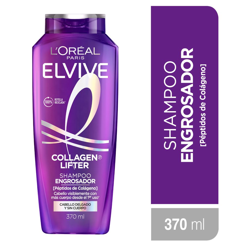 SHAMPOO ELVIVE COLÁGENO ENGROSADOR FRASCO 370 ML