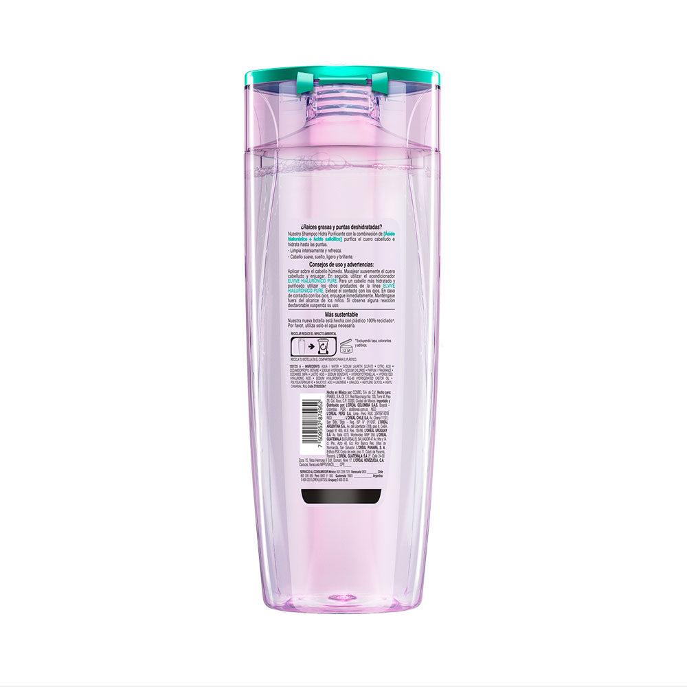 SHAMPOO ELVIVE HA PURE FRASCO 370 ML