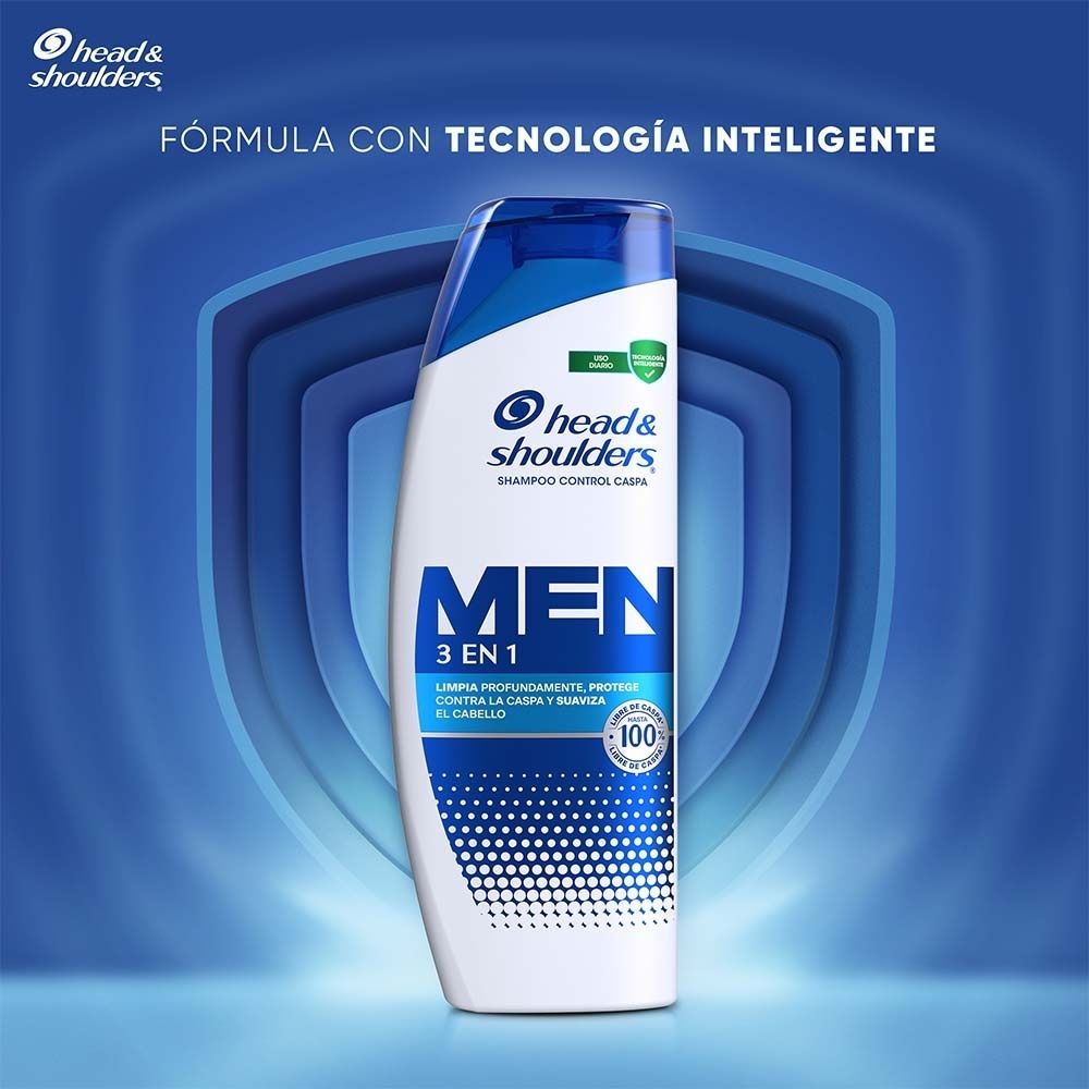 SHAMPOO HYS MEN 3 EN1 FRASCO 180 ML