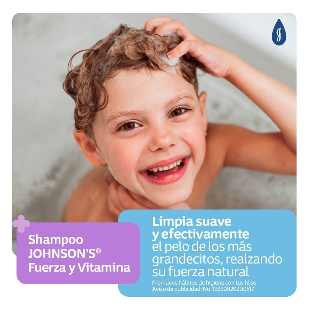 SHAMPOO JOHNSON BABY FUERZA Y VITAMINA FRASCO 400 ML